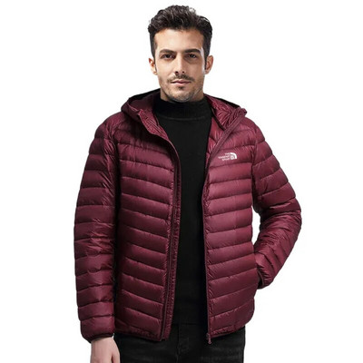 Ανδρικό βάρος 260-450g Ελαφρύ συσκευασμένο μπουφάν λευκό παλτό με πούπουλα πάπιας Outdoor Sport Casual outwear χειμώνα και φθινόπωρο