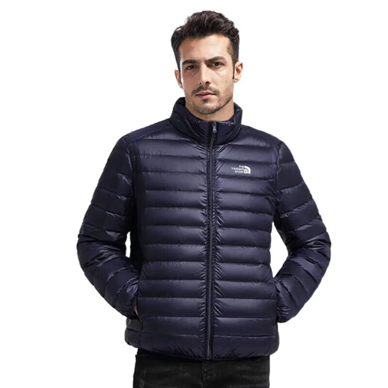 Ανδρικό βάρος 260-450g Ελαφρύ συσκευασμένο μπουφάν λευκό παλτό με πούπουλα πάπιας Outdoor Sport Casual outwear χειμώνα και φθινόπωρο