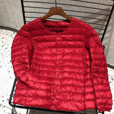 Vīriešu siltā dūnu jaka ar oderi 2023. gada jauna rudens un ziemas 90% balto pīļu dūnu viegla salokāma jaka vīriešiem no O veida līdz V veida kakla izgriezumam