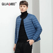 O-kaelusega muutuva V-kaelusega meeste vooderdusega sulejope 2022, uus kevadine meeste kerge pakendatav pufferjope, mis hoiab soojas vabaaja mantlid