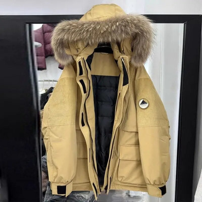 Lühikesed sulejoped meestele ja naistele UUS Talvine meeste mantel Polsterdatud ülisuured riided, paksendatud lahtised Kerged puffjakid.