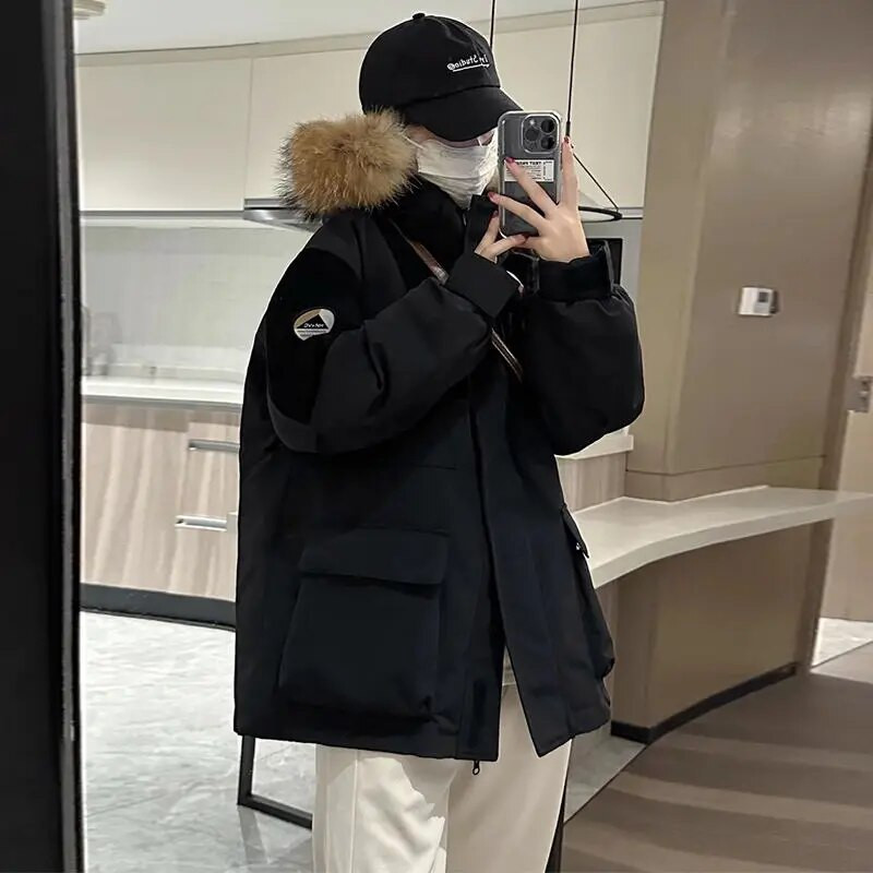 Lühikesed sulejoped meestele ja naistele UUS Talvine meeste mantel Polsterdatud ülisuured riided, paksendatud lahtised Kerged puffjakid.