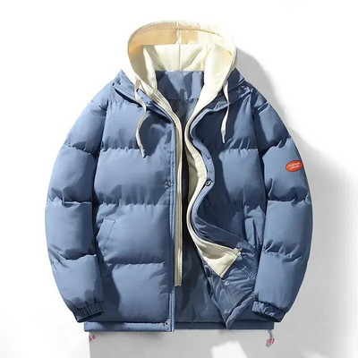 Kaheosaline võlts puuvillane mantel meestele ja naistele Talvejoped UUS Korea kerge polsterdatud vabaaja ja mitmekülgne lühike sulejope