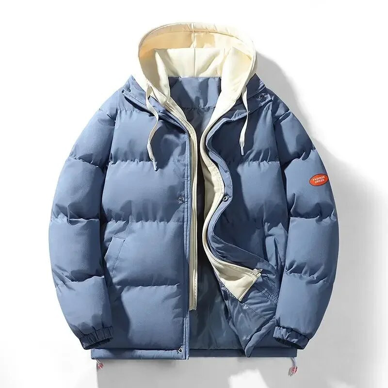 Kaheosaline võlts puuvillane mantel meestele ja naistele Talvejoped UUS Korea kerge polsterdatud vabaaja ja mitmekülgne lühike sulejope