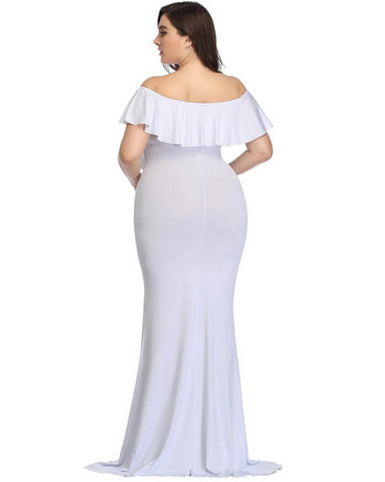 Нови рокли за бременни Реквизит за снимки за бременни Рокля с големи размери Елегантна изискана памучна фотосесия за бременни Дамска дълга рокля