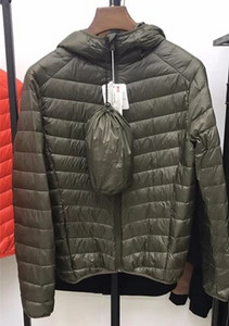 Suurepärane suurus 5xl 6xl 8xl 10xl 11xl talvine uustulnuk Meeste kokkupandav sulejope kapuutsiga kerge talvepuffer jope