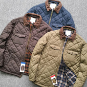 2023 Winter Casual ελαφρύ ανδρικό μπουφάν Classic Check Clamp Βαμβακερό Αδιάβροχο παλτό γκολφ αντιανεμικό μικροϊνών