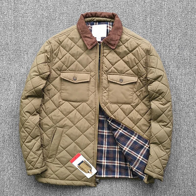2023 Winter Casual ελαφρύ ανδρικό μπουφάν Classic Check Clamp Βαμβακερό Αδιάβροχο παλτό γκολφ αντιανεμικό μικροϊνών