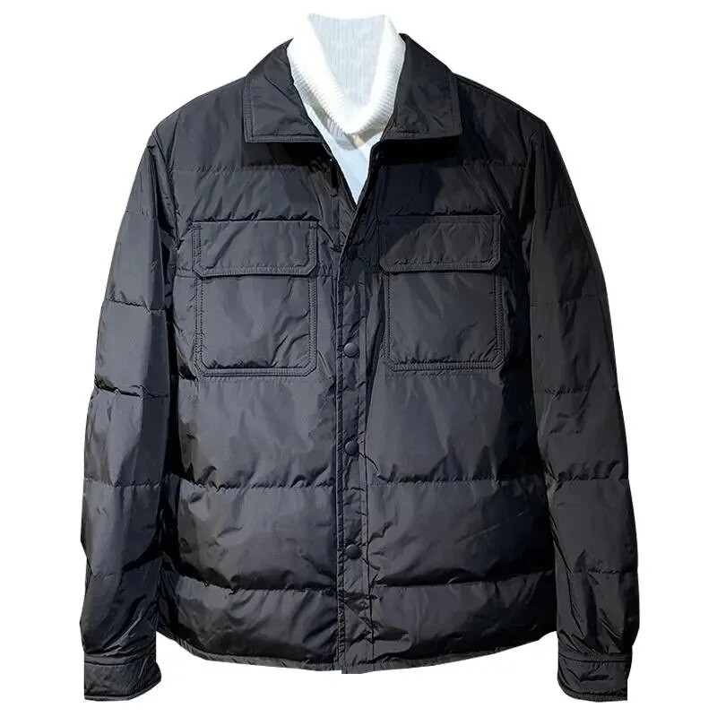 Ανδρικά ρούχα 2023 Φθινόπωρο και Χειμώνας Νέο ελαφρύ πουπουλένιο ανδρικό παλτό Κορεατικής μόδας Slim-fit Κοντό πέτο κάτω Ανδρικό παλτό