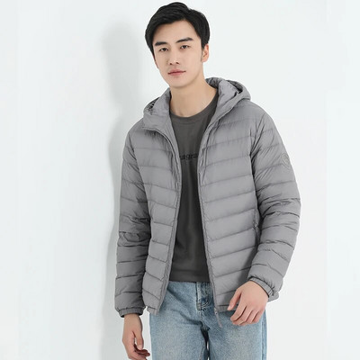 Meeste kapuutsiga soojad puhvisjoped, 2023. aasta uued talved, 90% valgest pardisulest ülikerged veekindlad ja tuulekindlad meeste mantlid