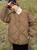 Ule puuvillane golfijope UTAA naiste sügis talv Korea mood Kerged parkad Naiste vabaaja lahtised lühikesed mantlid