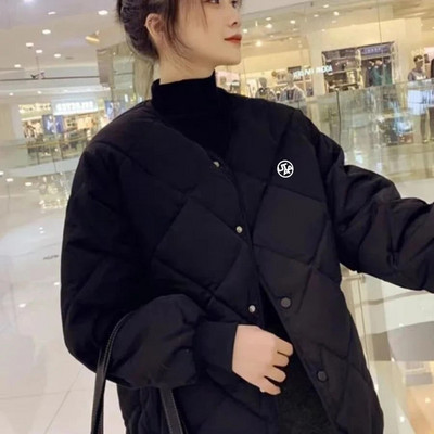 Ule puuvillane golfijope UTAA naiste sügis talv Korea mood Kerged parkad Naiste vabaaja lahtised lühikesed mantlid