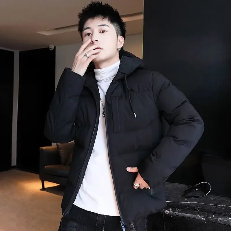 Ανδρικό πουπουλένιο σακάκι Μοντέρνο ανδρικό παλτό με κουκούλα Κορέα Parkas Harajuku Fashion Y2k ελαφρύ 2023 Trend Youth Heavy