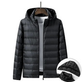 UETEEY 2023 talvine valge pardi sulejope Kerge kaal eemaldatav kork, soojad jakid vabaaja välitingimustes kaasaskantav meeste puhvis jope 8XL