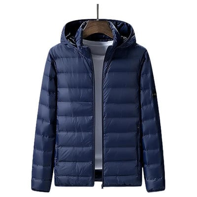 UETEEY 2023 talvine valge pardi sulejope Kerge kaal eemaldatav kork, soojad jakid vabaaja välitingimustes kaasaskantav meeste puhvis jope 8XL