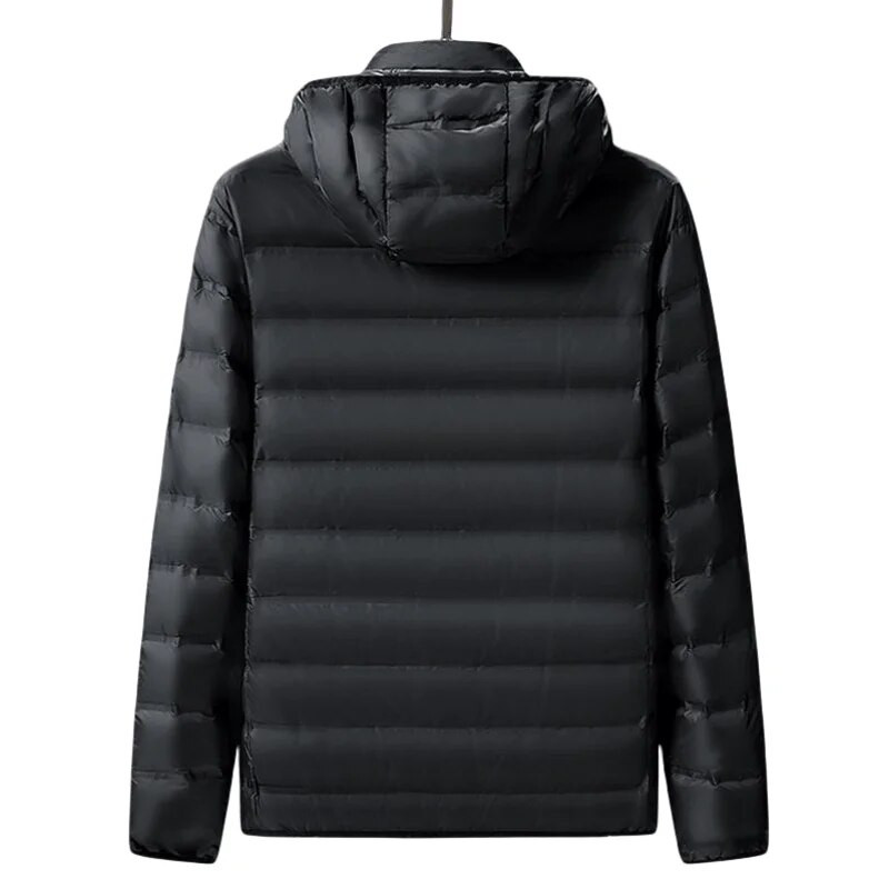 UETEEY 2023 talvine valge pardi sulejope Kerge kaal eemaldatav kork, soojad jakid vabaaja välitingimustes kaasaskantav meeste puhvis jope 8XL