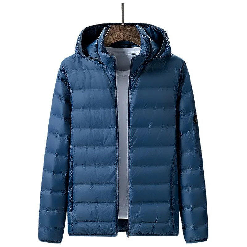 UETEEY 2023 talvine valge pardi sulejope Kerge kaal eemaldatav kork, soojad jakid vabaaja välitingimustes kaasaskantav meeste puhvis jope 8XL