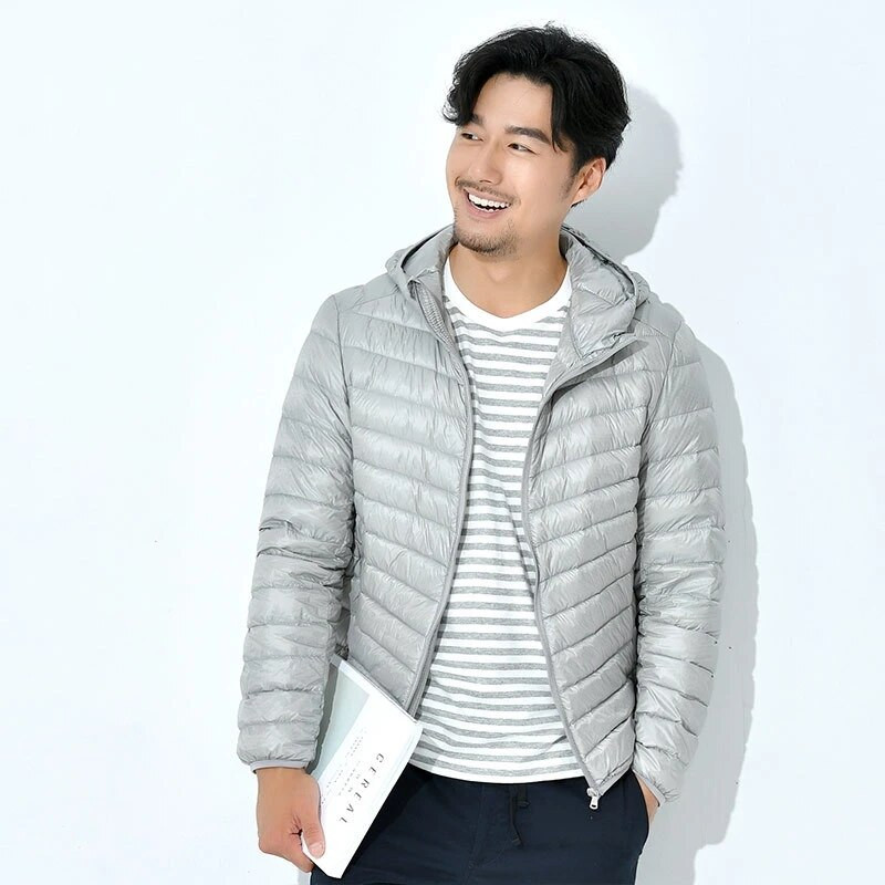 Suures suuruses 5XL 6XL 7XL meeste kapuutsiga pakitav puhvis jope 2021. aasta sügistalvine uus meeste kerge jope, isoleeritud sulemantel