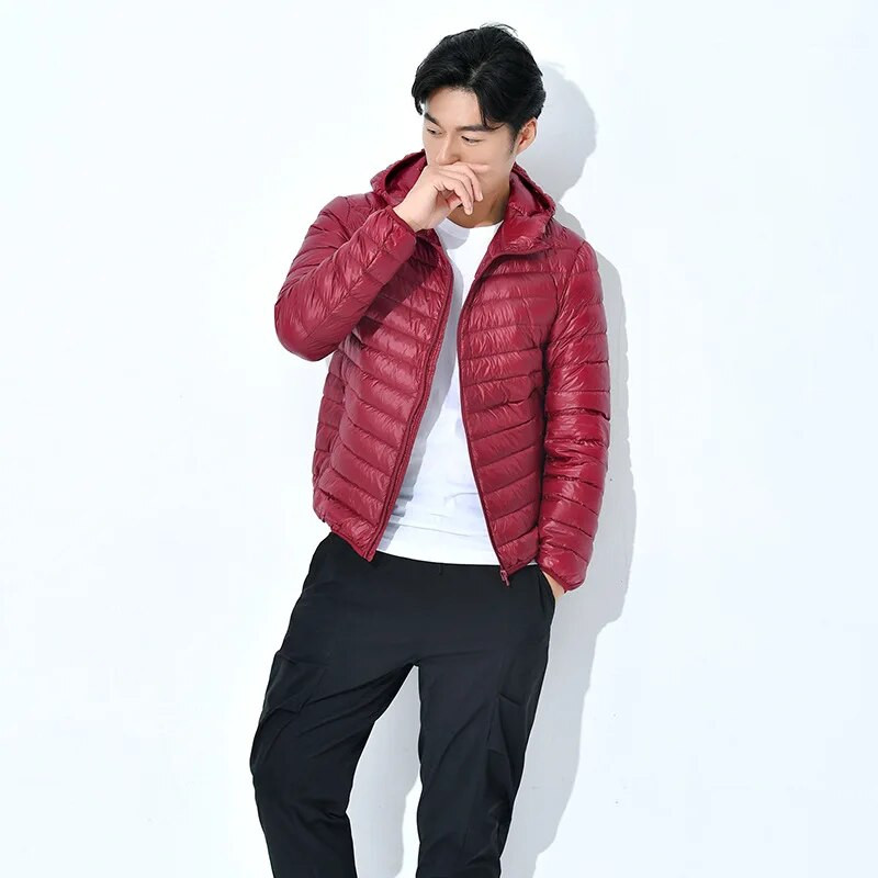 Suures suuruses 5XL 6XL 7XL meeste kapuutsiga pakitav puhvis jope 2021. aasta sügistalvine uus meeste kerge jope, isoleeritud sulemantel