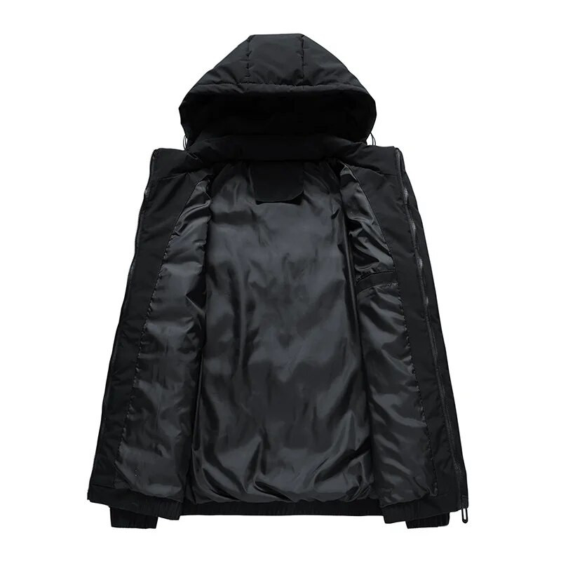 2023 m. žieminė vyriška pūkinė striukė, lengvas trumpas striukė su gobtuvu, gražūs ir madingi vyriški drabužiai