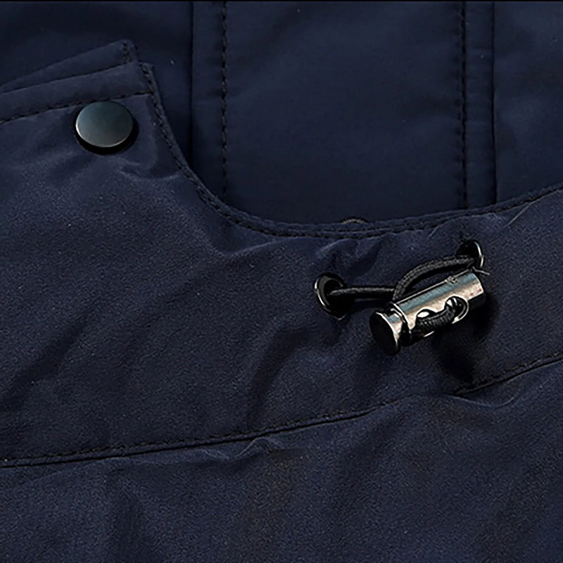 Ανδρικό παλτό μεσαίο μακρύ με επένδυση με παχύ κρύο και ζεστό παλτό φλις Ns40 Μπουφάν πουπουλένιο Μπουφάν Ελαφρύ