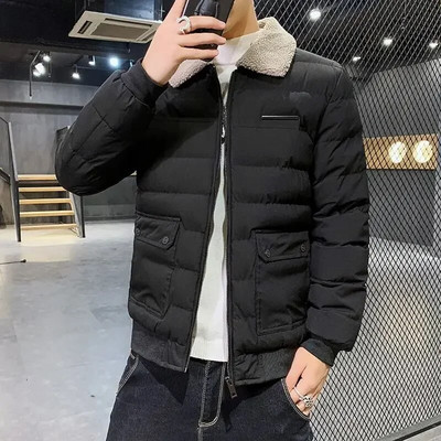 Polsterdus õues Meeste sulejope Meeste polsterdatud mantlid Lühikesed pargid Uudsed Korea populaarsed riided Soe Kerge Kuum