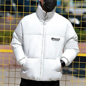 Dūnu jakas vīriešiem Īss vīriešu polsterēts mētelis Ziemas parku modeļi Viegls polsterējums Fashion 2023 Ikdienas stepēts jauneklīgs apģērbs