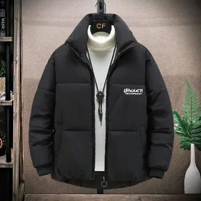 Dūnu jakas vīriešiem Īss vīriešu polsterēts mētelis Ziemas parku modeļi Viegls polsterējums Fashion 2023 Ikdienas stepēts jauneklīgs apģērbs