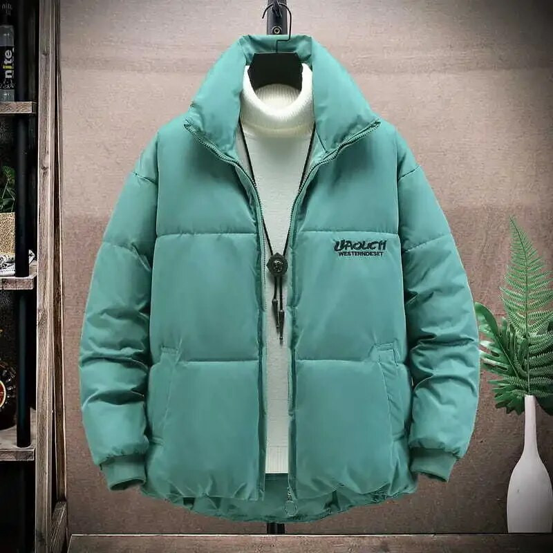 Dūnu jakas vīriešiem Īss vīriešu polsterēts mētelis Ziemas parku modeļi Viegls polsterējums Fashion 2023 Ikdienas stepēts jauneklīgs apģērbs