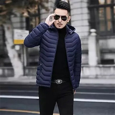 Vīriešu dūnu jaka Īsi vīriešu mēteļi, polsterēti mēteļi, viegls polsterējums, lēti apģērbi, moderni piedāvājumi bezmaksas piegāde.
