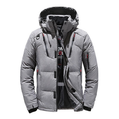 Sulejope Meeste valge pardi talvemantel Tuulekindel soe Parkas Travel Camping Mantel Uus paksust ühevärvilisest kapuutsiga riided