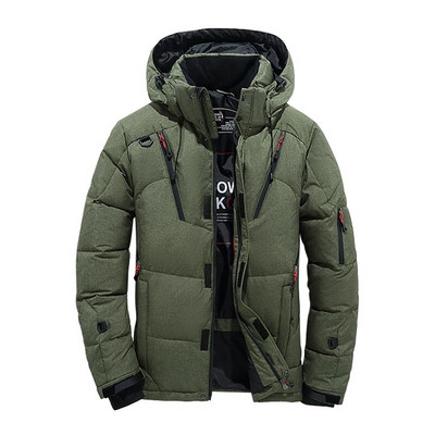 Sulejope Meeste valge pardi talvemantel Tuulekindel soe Parkas Travel Camping Mantel Uus paksust ühevärvilisest kapuutsiga riided