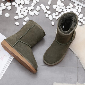 GRWG Γυναικείες μπότες χιονιού από 100% Κορυφαίας ποιότητας Αυστραλιανή μπότες Χειμερινές μπότες για γυναίκες Ζεστές Botas Mujer