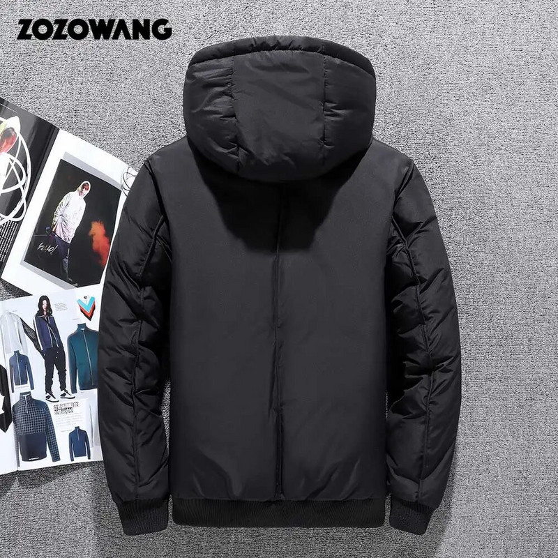 ZOZOWANG 2023 Ανδρικό χειμωνιάτικο μπουφάν White Duck Down Parka Casual Goose Feather Ανδρικό χειμωνιάτικο κουκούλα Χοντρό ζεστό αδιάβροχο μπουφάν