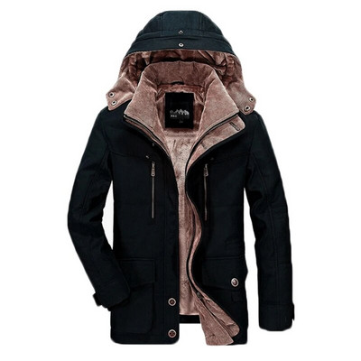 Jauns Outwear Parkas Ziemas jaka Vīriešu Bieza Silta Kokvilnas Polsterētas Jakas Vīriešu Ar kapuci vējjaka Parka Liela izmēra 5XL 6XL Mēteļi