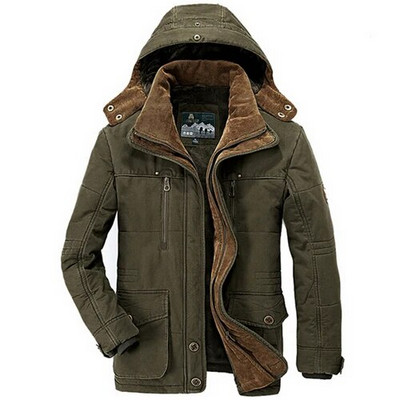 Jauns Outwear Parkas Ziemas jaka Vīriešu Bieza Silta Kokvilnas Polsterētas Jakas Vīriešu Ar kapuci vējjaka Parka Liela izmēra 5XL 6XL Mēteļi
