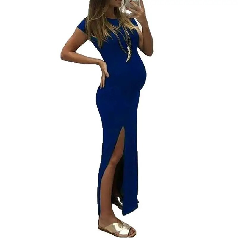 drabužiai nėščiosioms 2023 Nauja moteriška suknelė apvaliomis rankovėmis trumpomis rankovėmis