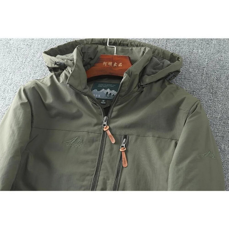 Vodootporna jakna Muškarci Outdoor Topli kaputi s podstavom od flisa Jesen Zima Jakne za planinarenje i planinarenje Muški deblji kaputi s kapuljačom