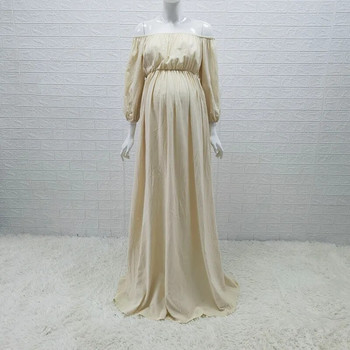 Бохо фотосесия за бременни Дълги рокли Ръждиви памучни бохемски рокли за бременни за фотография