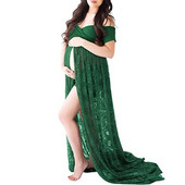 Rochii de maternitate Rochie de fotografie cu spate înaltă Sexy Shoot Rochie de fotografie pentru gravidă Rochie maxi de recuzită foto pentru gravidă