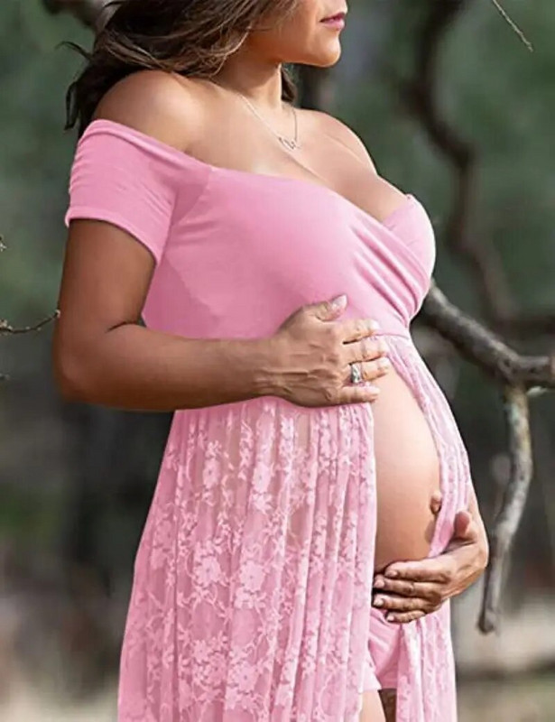 Suknelės nėščiosioms Seksuali, seksuali, ilga suknelė be nugarų Nėščiųjų fotografijos suknelė Nėščiųjų nuotraukų rekvizitai Maxi suknelė