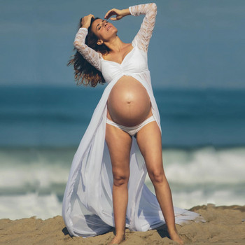 Рокли за бременни за фотосесии Рокля за бременни от шифон Реквизит за фотография Макси рокли Рокли за бременни Дрехи 2023