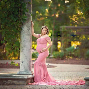 Baby shower φόρεμα Σέξι φορέματα εγκυμοσύνης για φωτογράφιση φόρεμα εγκυμοσύνης Photography Prop Maxi gown φορέματα για έγκυες γυναίκες