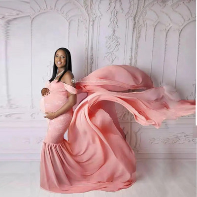 Baby Shower Kleit Seksikad rasedakleidid fotosessiooniks Raseduskleidide pildistamiseks Prop Maxi kleit kleidid rasedatele