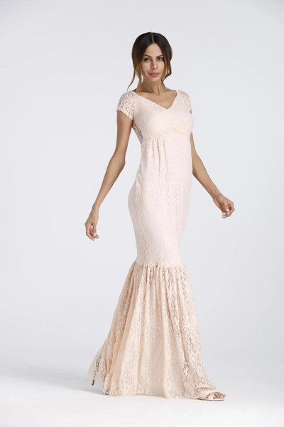 vasarinė suknelė nėščiosioms Nėščioms nėrinių trumpomis rankovėmis suknelės trumpomis rankovėmis, skirtos fotosesijai Nėščioms