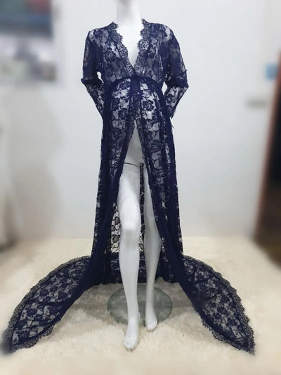 Λευκά σέξι φορέματα φωτογραφίας εγκυμοσύνης Δαντελένιο φανταχτερό φόρεμα εγκυμοσύνης μακρυά φόρεμα εγκυμοσύνης για έγκυες φωτογραφίες