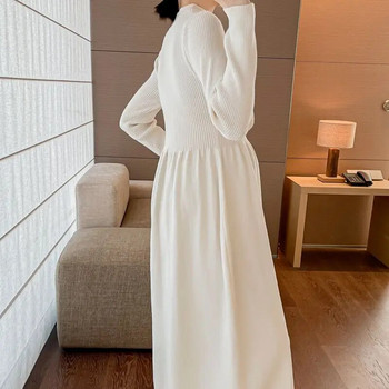 Μασίφ πλεκτό φόρεμα εγκυμοσύνης για το φθινόπωρο Χειμώνας 2023 Νέα Ρούχα για Έγκυες Φορέματα με πουλόβερ εγκυμοσύνης με μισό ψηλό γιακά