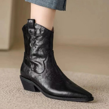 2023 Φθινόπωρο/Χειμώνας Γυναικείες μπότες με μυτερά ψηλά τακούνια από Western Boots για Γυναικείες Χειροποίητες μπότες Knight Zapatos Mujer
