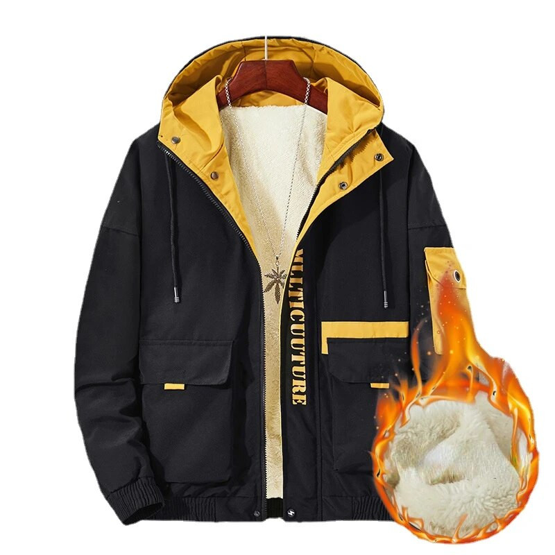 Ανδρικό χειμωνιάτικο μπουφάν Oversize 2023 Μόδα με βελούδινο βελούδινο παλτό Plus Size Large 7XL 8XL Anorak Χοντρό ζεστό φλις Parka Ανδρικά