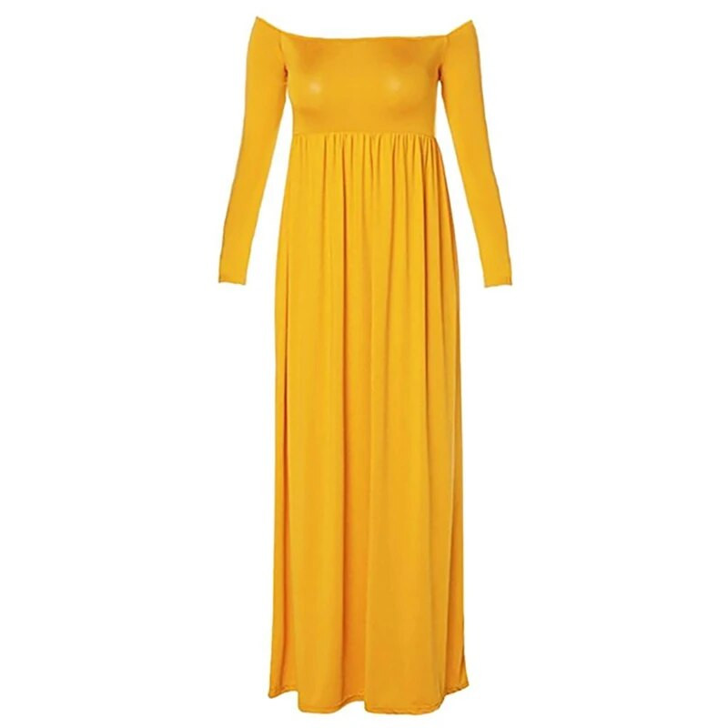 Õlgadeta rasedate fotograafia rekvisiidid kleidid pikkade varrukatega raseduskleit Maxi raseduskleit rasedatele fotosessioonid